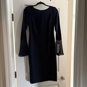 Calvin Klein Midnight Blue Long Sleeve Dress